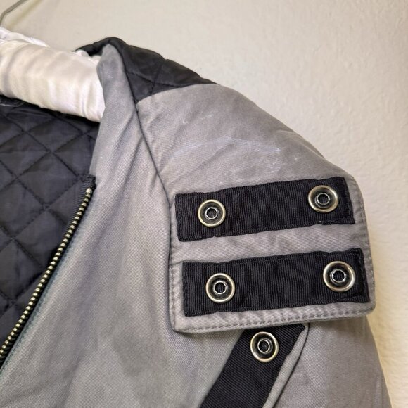 Armani Exchange Padded Bomber Jacket S Gray coat outerwear puffer - Picture 7 of 10